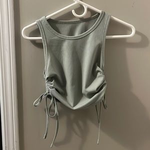 Mint Green ruched tank top